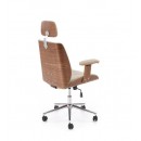 Кресло компьютерное HALMAR TIMBER бежевый/орех